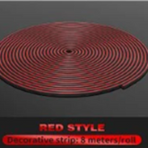 Moldura Hule Decorativa Para Rin Rojo 2 Rollos De 4 Mts
